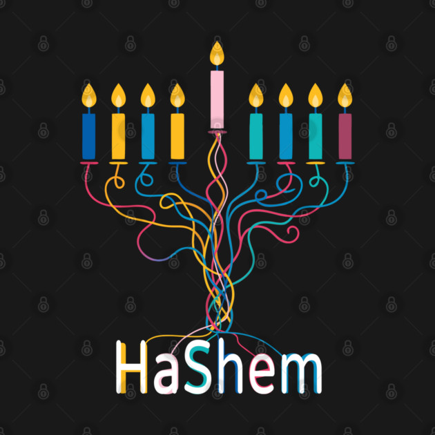 Colorful Menorah – Hashem by Thank HaShem