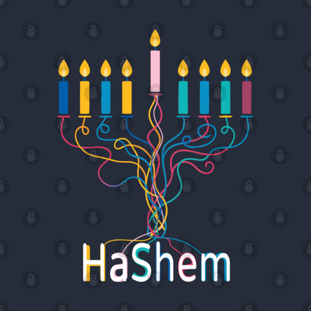 Colorful Menorah – Hashem by Thank HaShem
