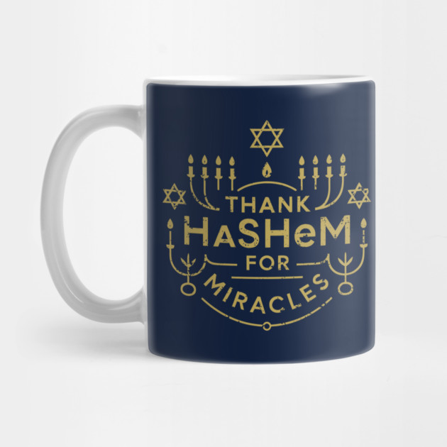Thank Hashem for Miracles – Gold Menorah Badge by Thank HaShem