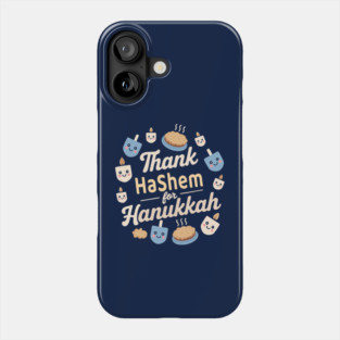 Thank Hashem for Hanukkah – Kawaii Pie & Candles Phone Case