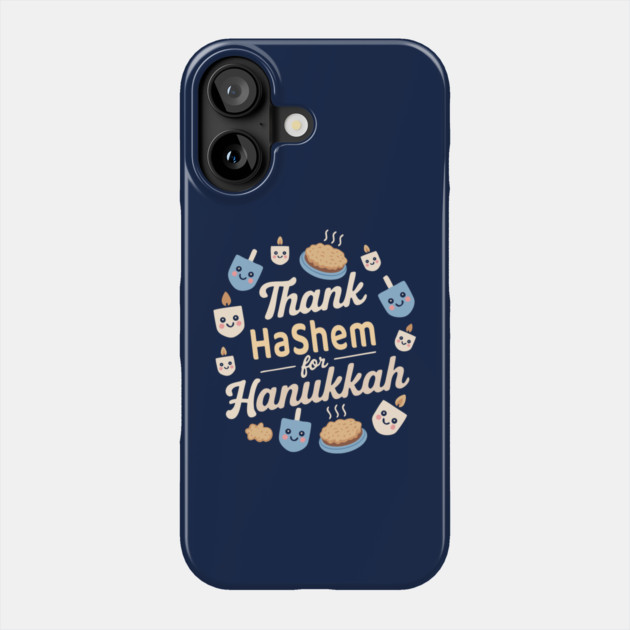 Thank Hashem for Hanukkah – Kawaii Pie & Candles Phone Case by Thank HaShem