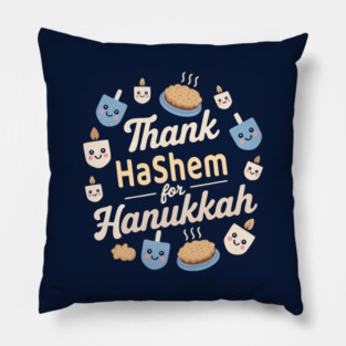 Thank Hashem for Hanukkah – Kawaii Pie & Candles Pillow