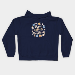 Thank Hashem for Hanukkah – Kawaii Pie & Candles Kids Hoodie
