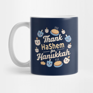Thank Hashem for Hanukkah – Kawaii Pie & Candles Mug