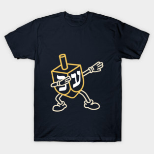 Jewish Dreidel Dab – Neon Knit Style T-Shirt