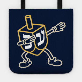 Jewish Dreidel Dab – Neon Knit Style Tote