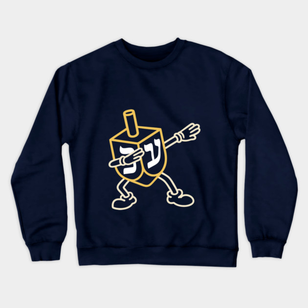 Jewish Dreidel Dab – Neon Knit Style Crewneck Sweatshirt by Thank HaShem