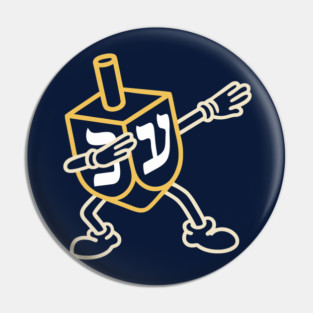 Jewish Dreidel Dab – Neon Knit Style Pin