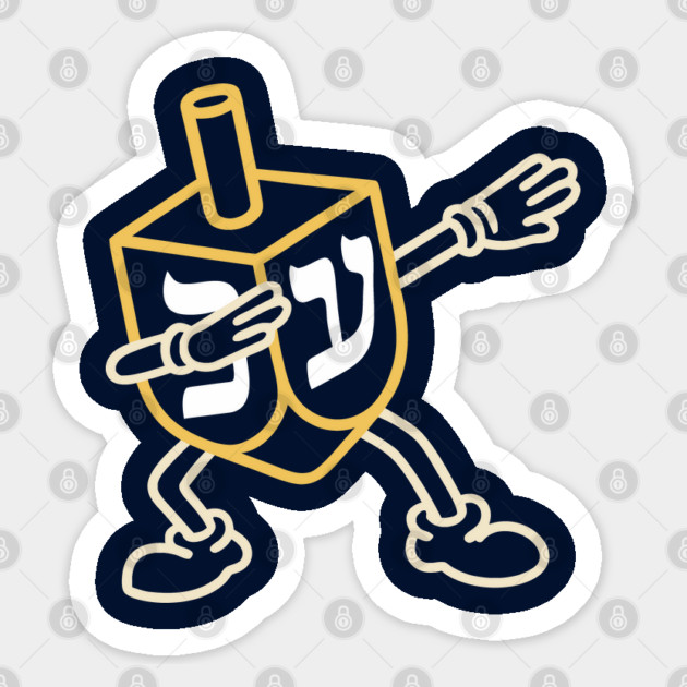 Jewish Dreidel Dab – Neon Knit Style Sticker by Thank HaShem
