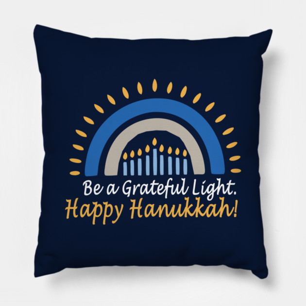 Be a Grateful Light – Modern Hanukkah Glow Pillow by Thank HaShem
