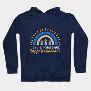 Be a Grateful Light – Modern Hanukkah Glow Hoodie