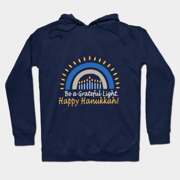 Be a Grateful Light – Modern Hanukkah Glow Hoodie by Thank HaShem