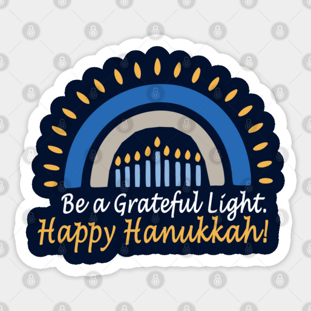 Be a Grateful Light – Modern Hanukkah Glow Sticker by Thank HaShem