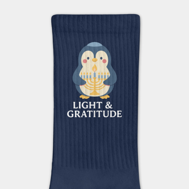 Light & Gratitude – Kawaii Menorah Penguin by Thank HaShem