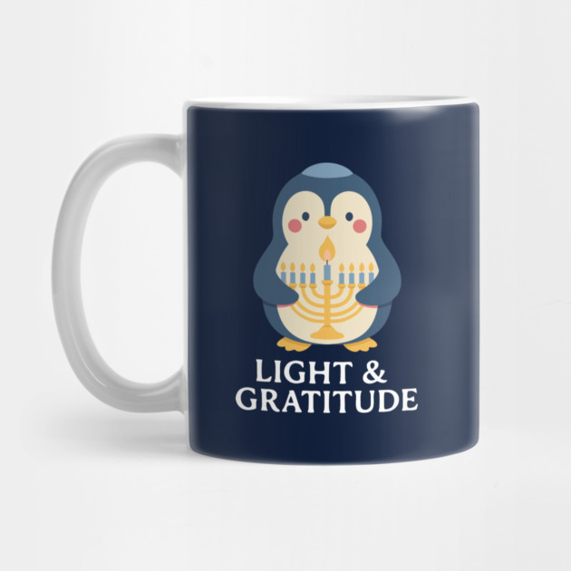 Light & Gratitude – Kawaii Menorah Penguin by Thank HaShem