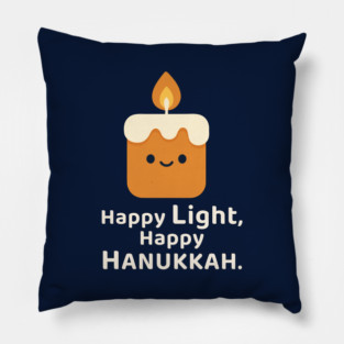 Happy Light, Happy Hanukkah – Kawaii Candle Pillow