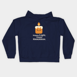 Happy Light, Happy Hanukkah – Kawaii Candle Kids Hoodie