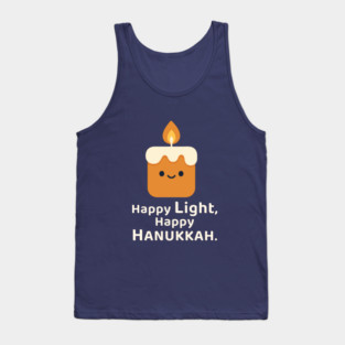 Happy Light, Happy Hanukkah – Kawaii Candle Tank Top