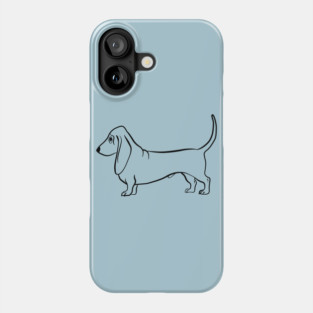 Standing Basset Hound Phone Case