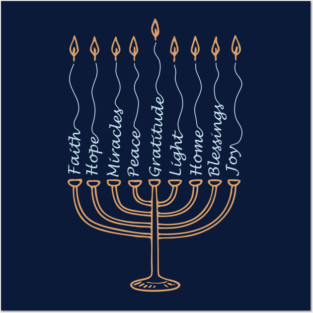 Gratitude Menorah – Hand-Drawn Typography Posters and Art