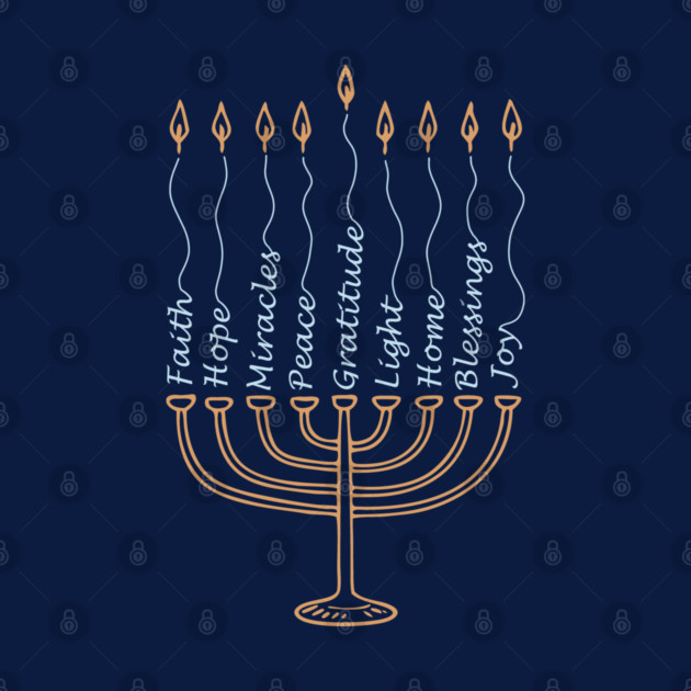 Gratitude Menorah – Hand-Drawn Typography by Thank HaShem