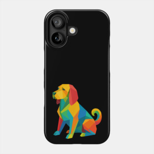 Basset Fauve de Bretagne Colorful Geometric Dog Breed Art Collection – Modern Pet Illustrations for T-Shirts & Gifts Phone Case