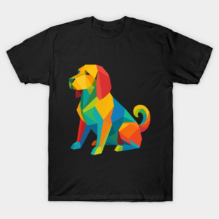 Basset Fauve de Bretagne Colorful Geometric Dog Breed Art Collection – Modern Pet Illustrations for T-Shirts & Gifts T-Shirt