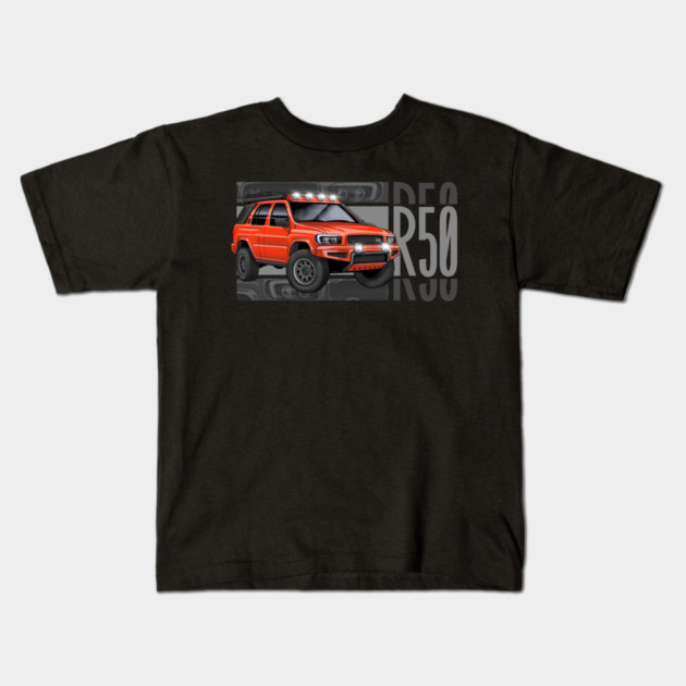 nissan pathfinder r50 overland Kids T-Shirt by monsalveautos