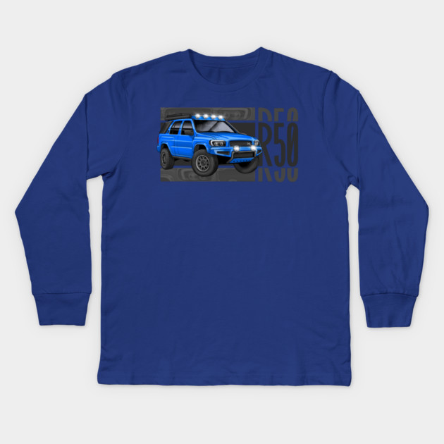 nissan pathfinder r50 offroad Kids Long Sleeve T-Shirt by monsalveautos