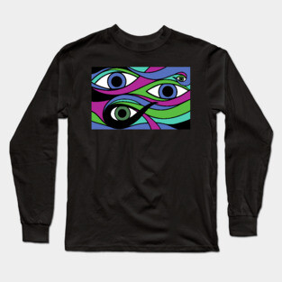 Trippy Eyeball Purple Long Sleeve T-Shirt