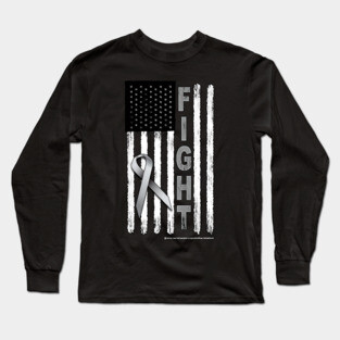 Brain Cancer Awareness Murica Long Sleeve T-Shirt