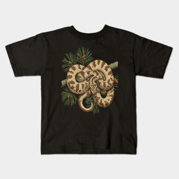Northern Pine Snake with Longleaf Branches Kids T-Shirt by BirdsnStuff