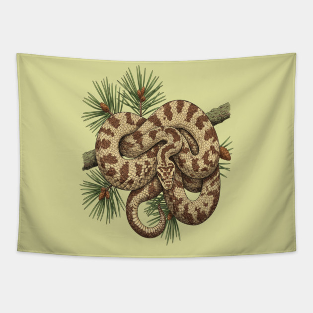 Northern Pine Snake with Longleaf Branches Tapestry by BirdsnStuff