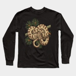 Northern Pine Snake with Longleaf Branches Long Sleeve T-Shirt