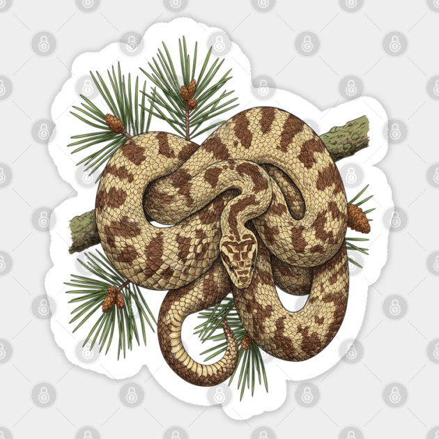 Northern Pine Snake with Longleaf Branches Sticker by BirdsnStuff