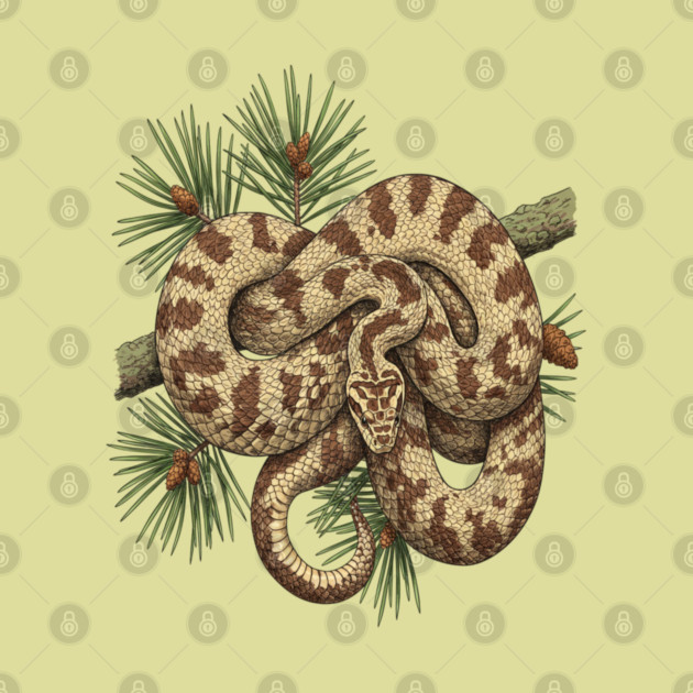 Northern Pine Snake with Longleaf Branches by BirdsnStuff