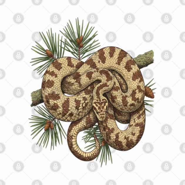 Northern Pine Snake with Longleaf Branches by BirdsnStuff