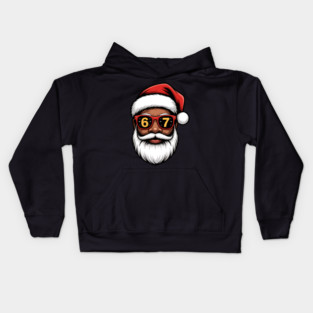 67 Santa,  67 Mene,  Funny Black Santa Kids Hoodie