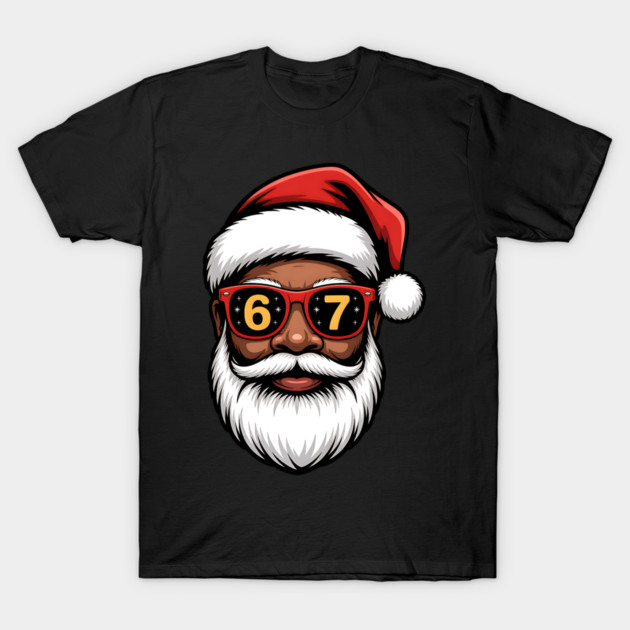 67 Santa,  67 Mene,  Funny Black Santa T-Shirt by UrbanLifeApparel