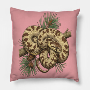 Northern Pine Snake with Longleaf Branches Pillow