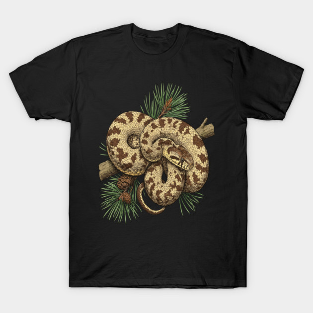 Northern Pine Snake with Longleaf Branches T-Shirt by BirdsnStuff
