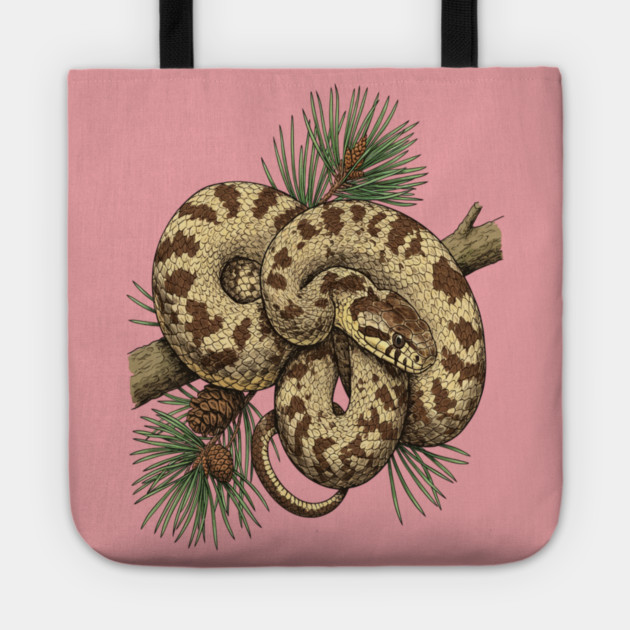 Northern Pine Snake with Longleaf Branches Tote by BirdsnStuff