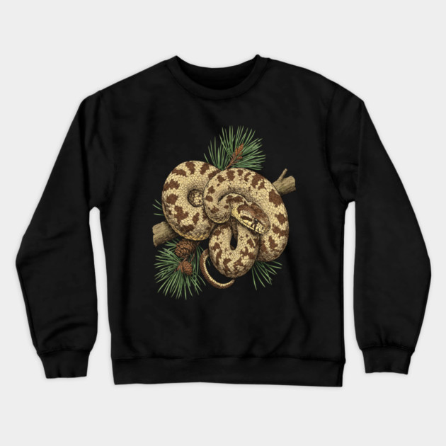 Northern Pine Snake with Longleaf Branches Crewneck Sweatshirt by BirdsnStuff
