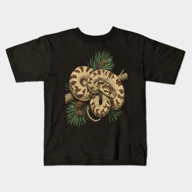 Northern Pine Snake with Longleaf Branches Kids T-Shirt by BirdsnStuff