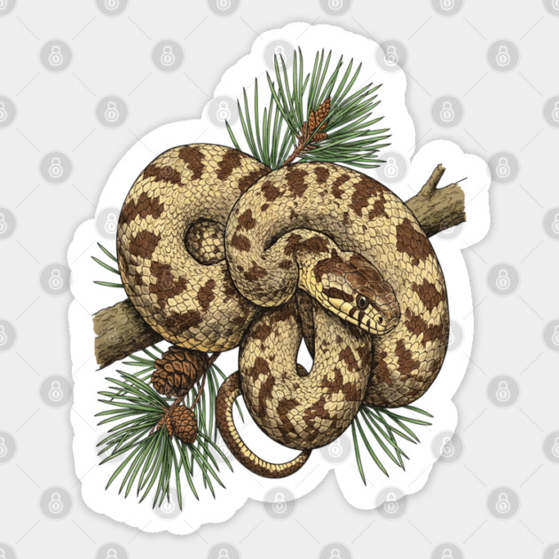 Northern Pine Snake with Longleaf Branches Sticker by BirdsnStuff
