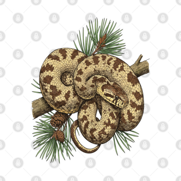 Northern Pine Snake with Longleaf Branches by BirdsnStuff
