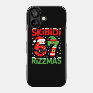 Skibidi Rizzmas, Funny Slang, Funny Meme Phone Case