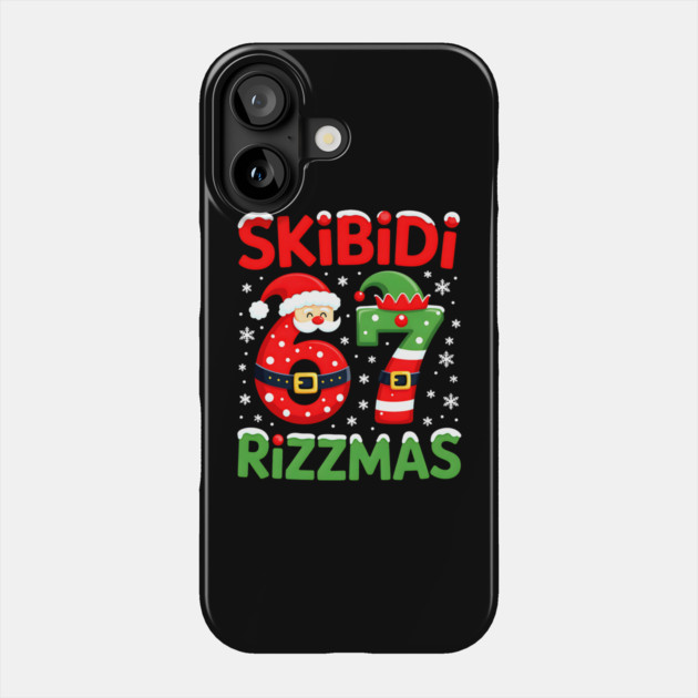Skibidi Rizzmas, Funny Slang, Funny Meme Phone Case by UrbanLifeApparel