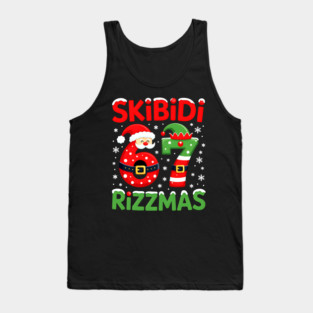 Skibidi Rizzmas, Funny Slang, Funny Meme Tank Top