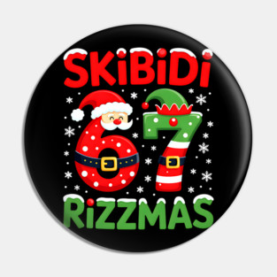 Skibidi Rizzmas, Funny Slang, Funny Meme Pin